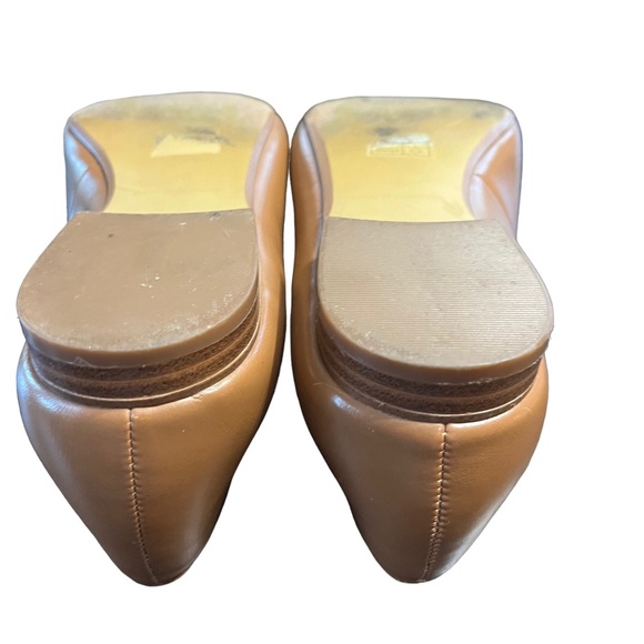 J. Crew Brown Loafers Shoes Bow Slip On Vegan Leather Excellent Condition sz 10 - Picture 10 of 10